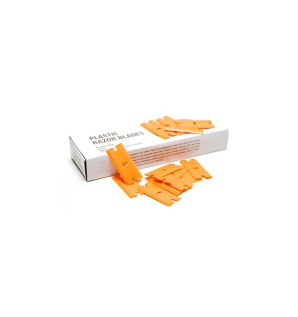 EZ Grip Plastic Razor Blades 100szt - dwustronne bezpieczne ostrza plastikowe